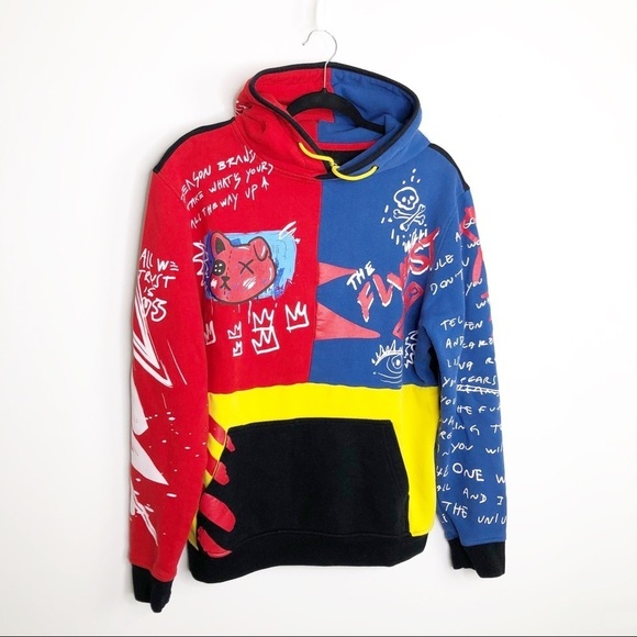 REASON Streetwear graphic color block hooded sweatshirt - Picture 11 of 14